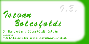 istvan bolcsfoldi business card